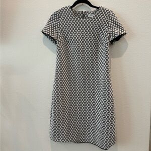 Elegant Black and White Patterned Dress